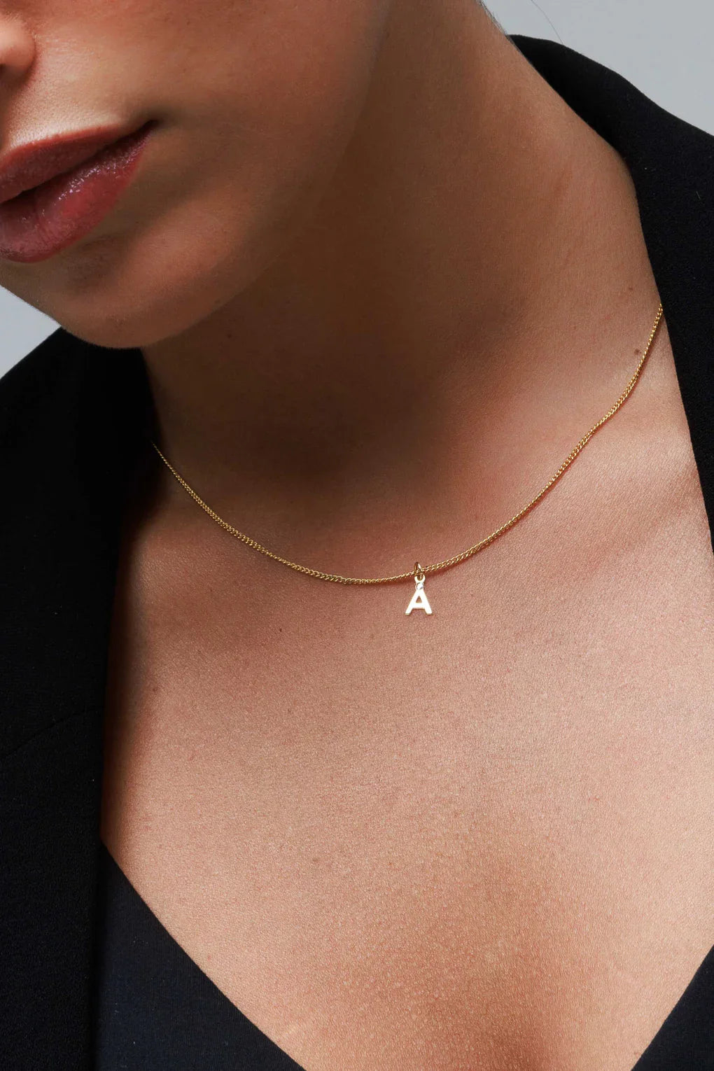Tiny Initial Necklace
