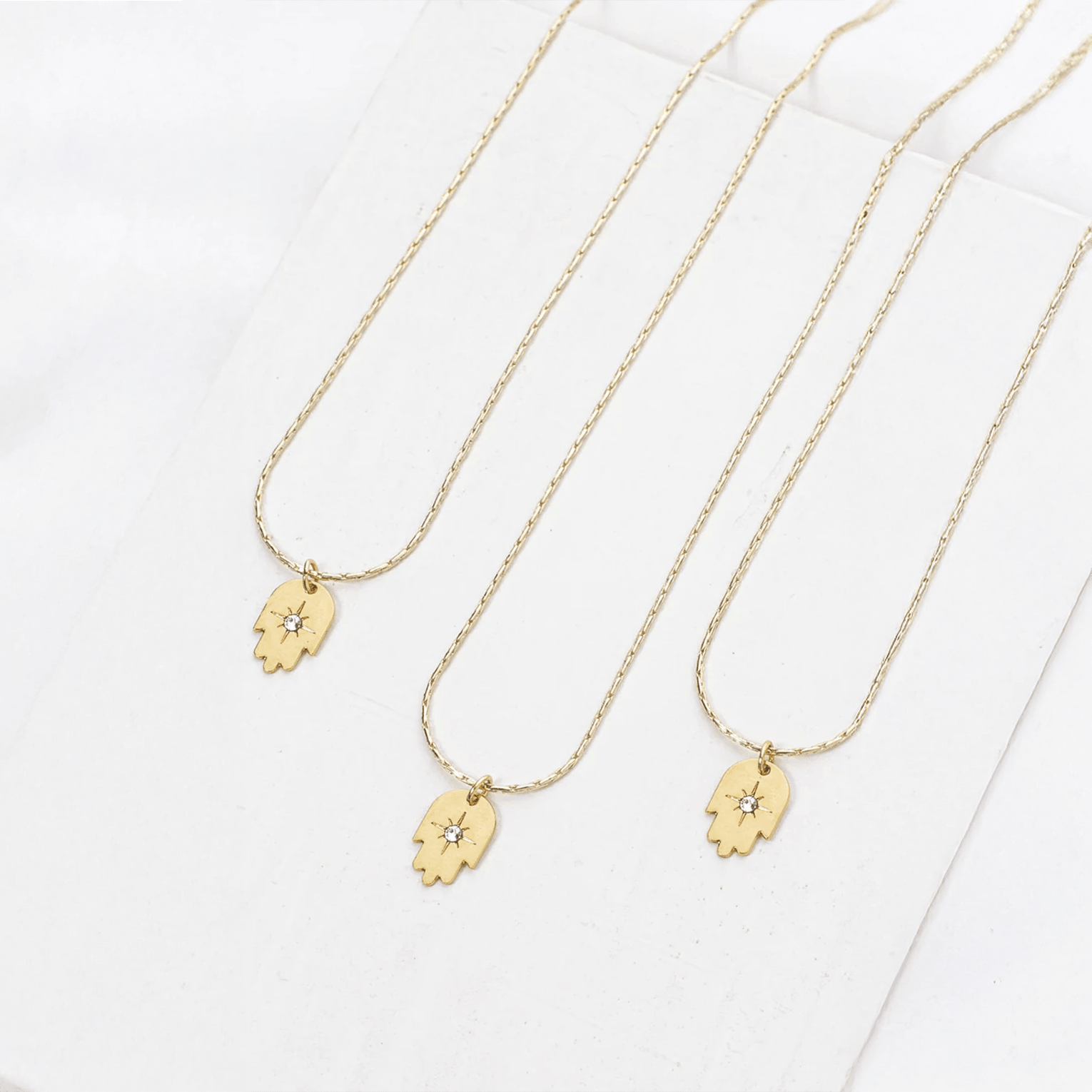 Embellished Hamsa Necklace