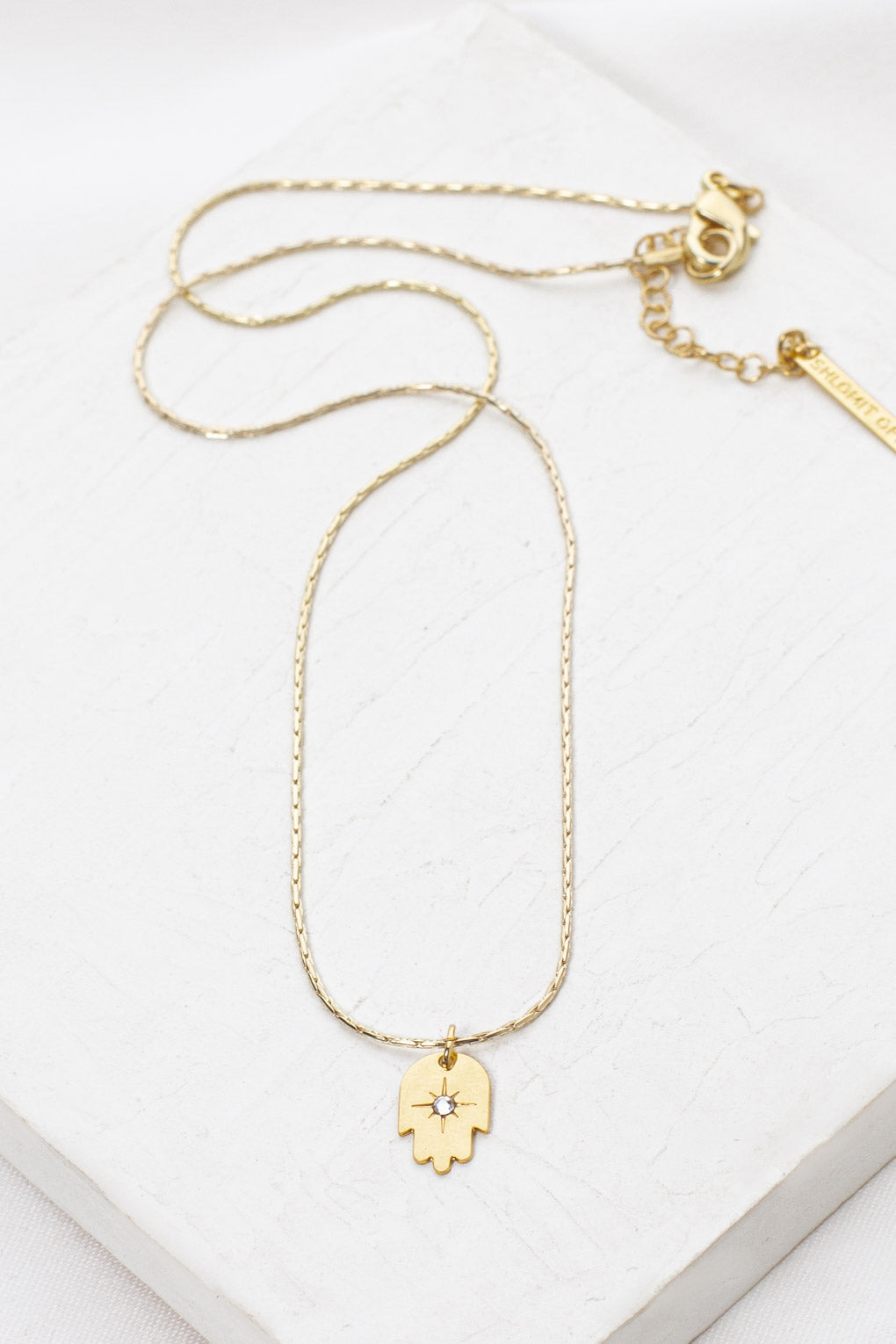 Embellished Hamsa Necklace