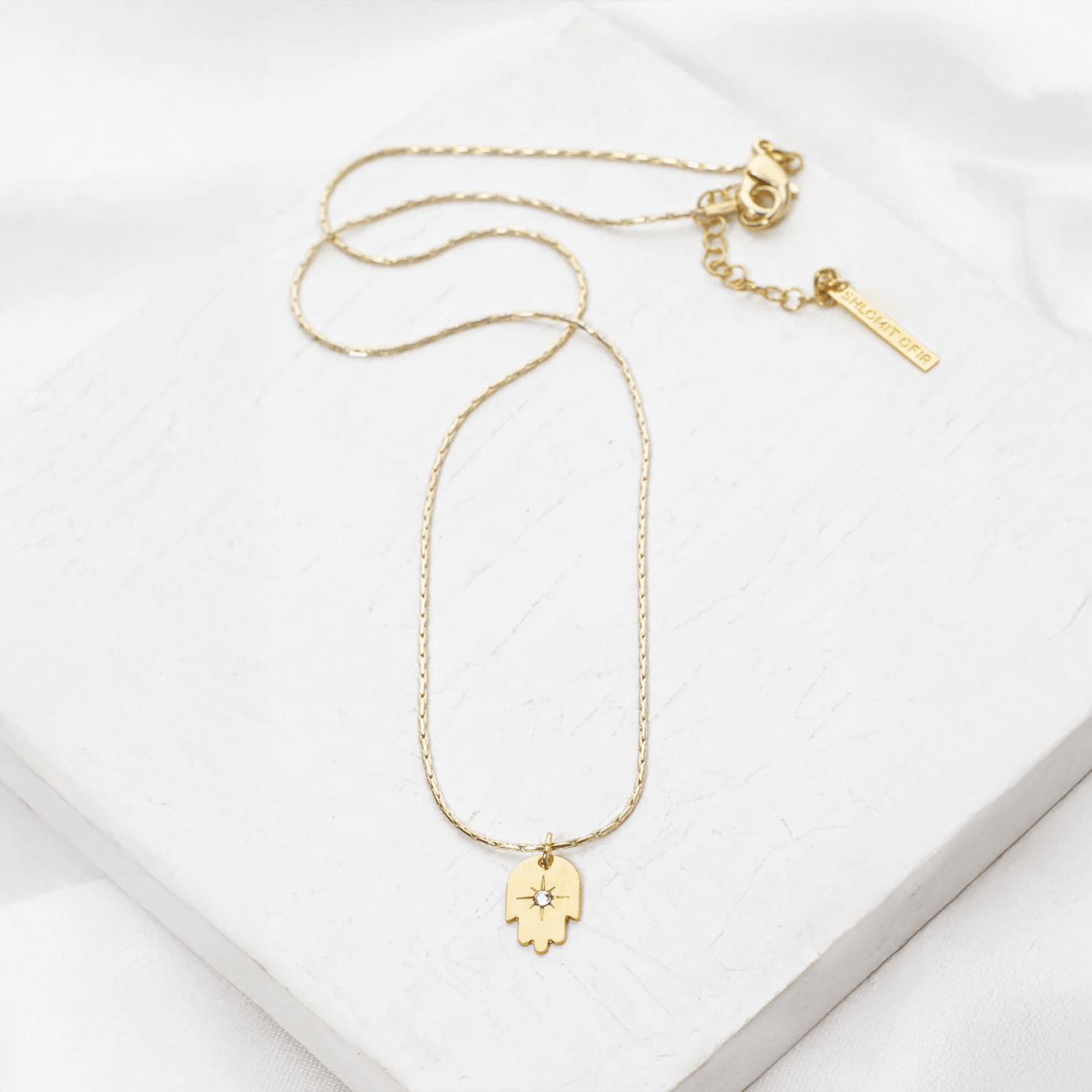 Embellished Hamsa Necklace