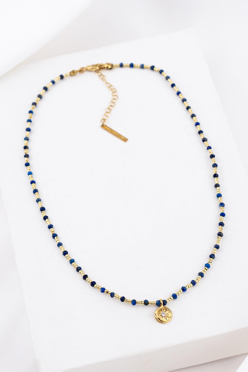 Yara Necklace Gold / 9 aqua