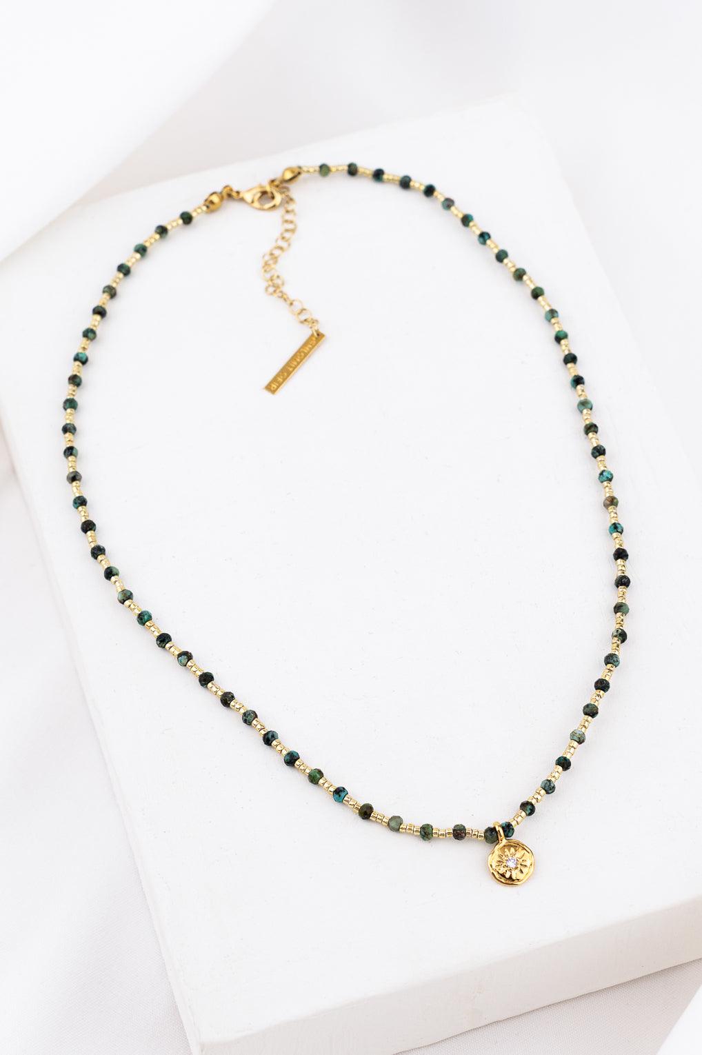 Yara Necklace Gold / 9 aqua