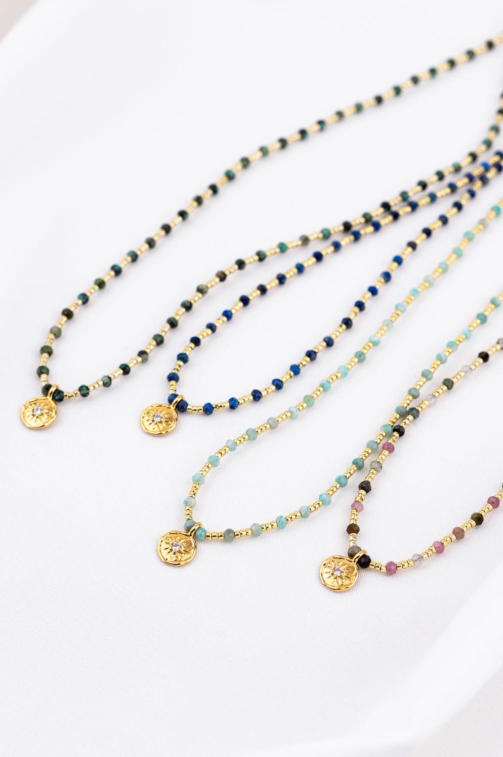 Yara Necklace Gold / 9 aqua
