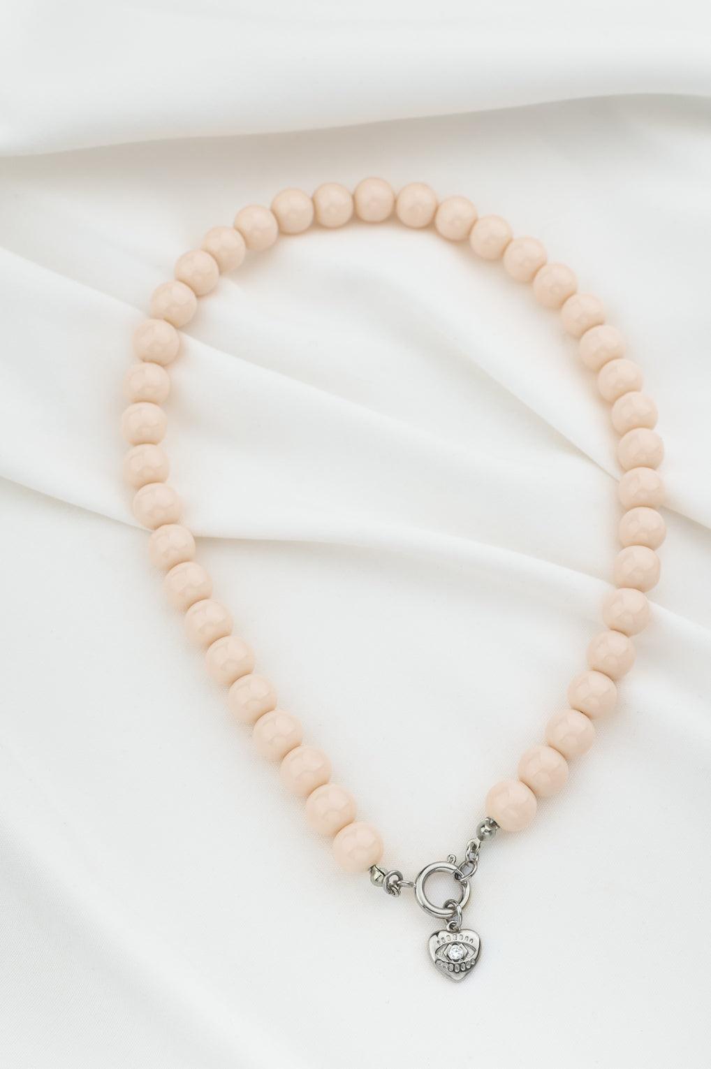 Lara Necklace Gold / 7 light blue / Sun