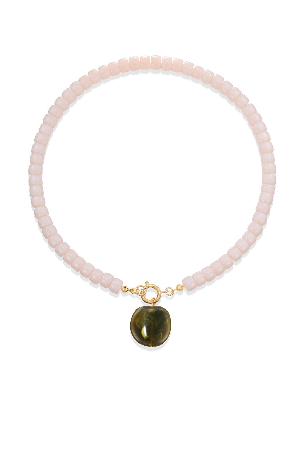 Elise Necklace Gold / 12 green