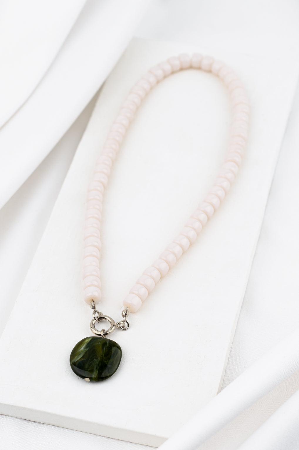 Elise Necklace Gold / 12 green