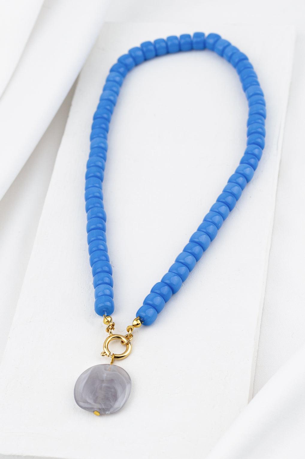 Elise Necklace Gold / 12 green