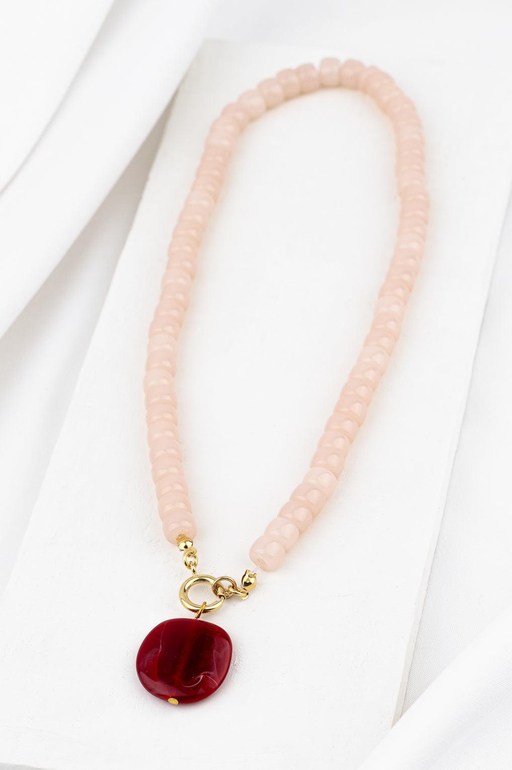 Elise Necklace Gold / 12 green