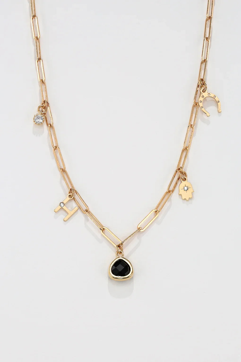 Charm Necklace - Medium Paperclip Chain