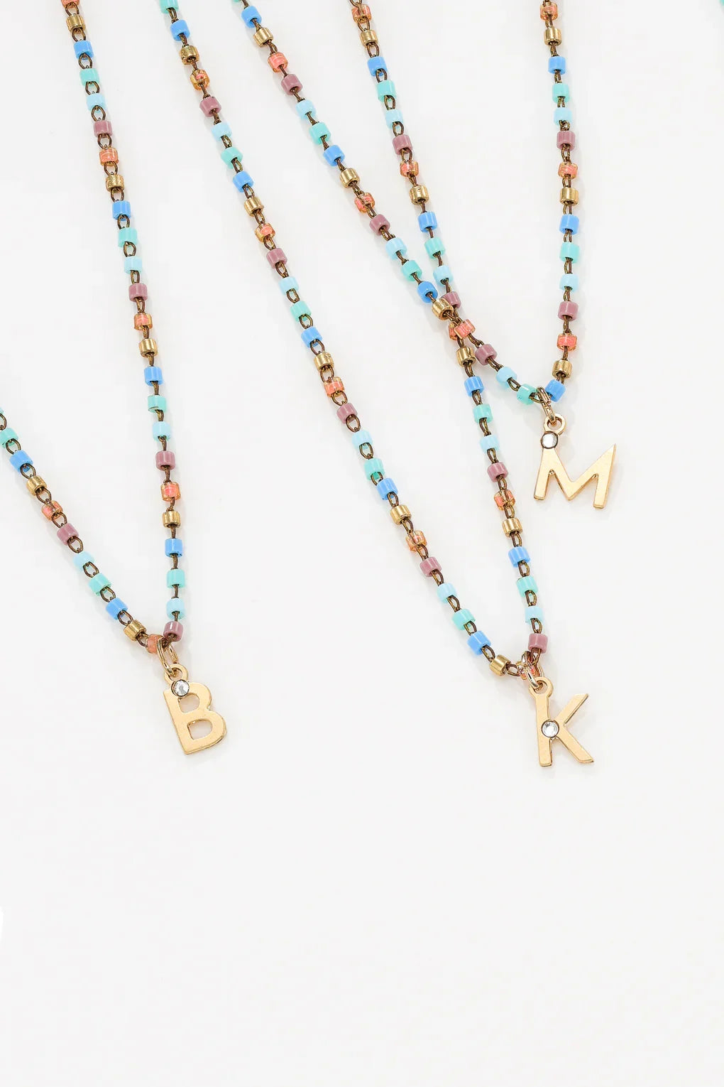Colorful Initial Necklace