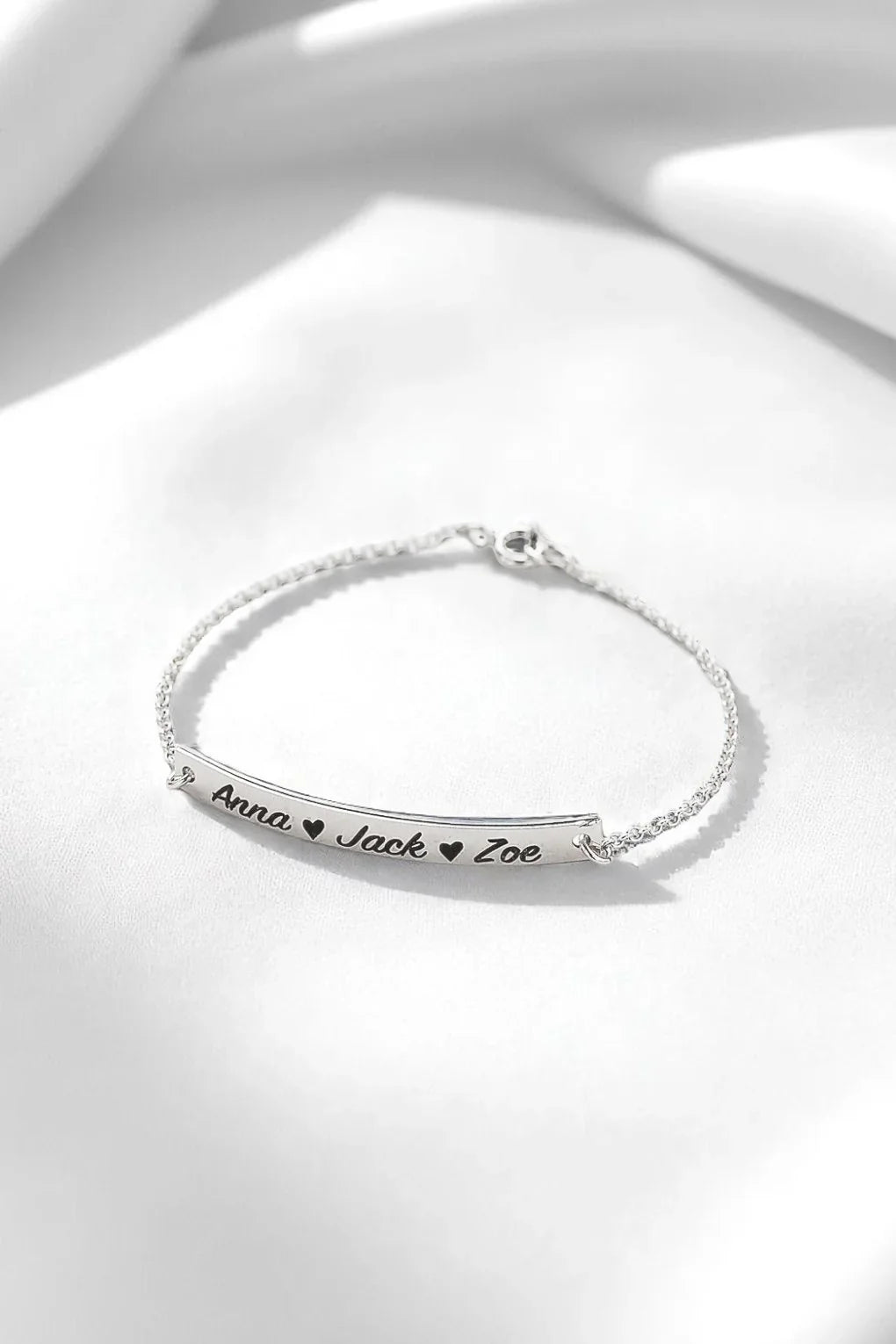 Custom Engraved 14K Gold Bar Bracelet