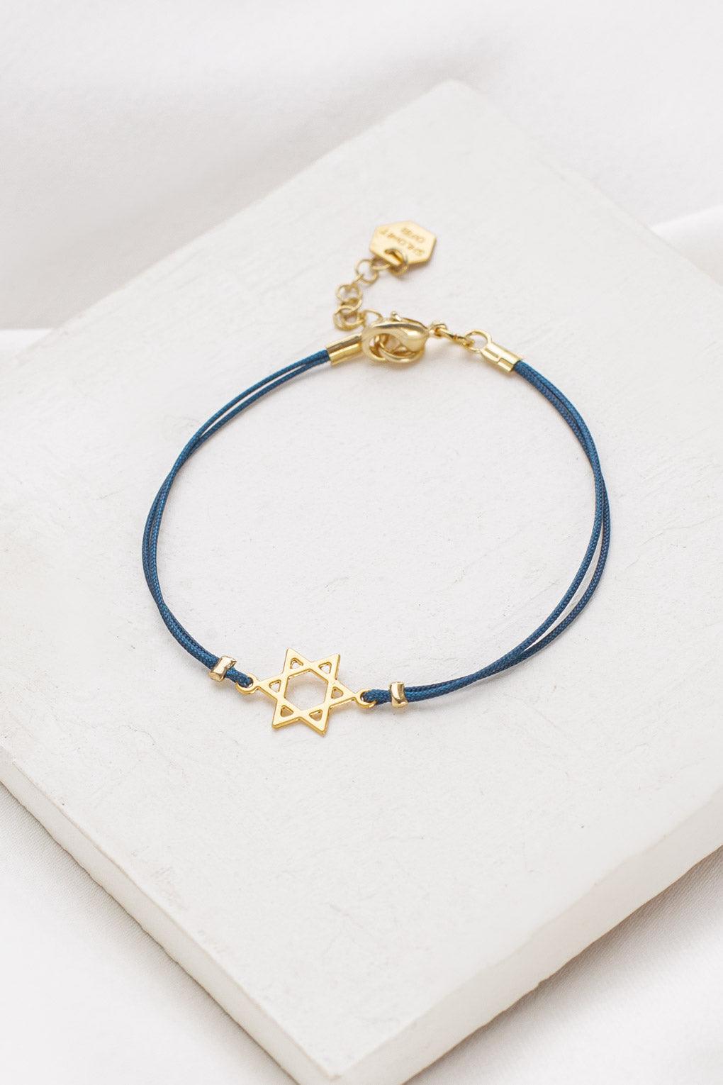 Star of David on String Bracelet