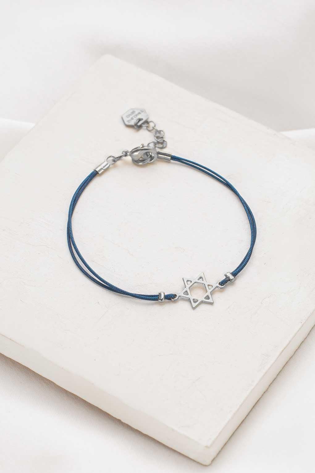 Star of David on String Bracelet
