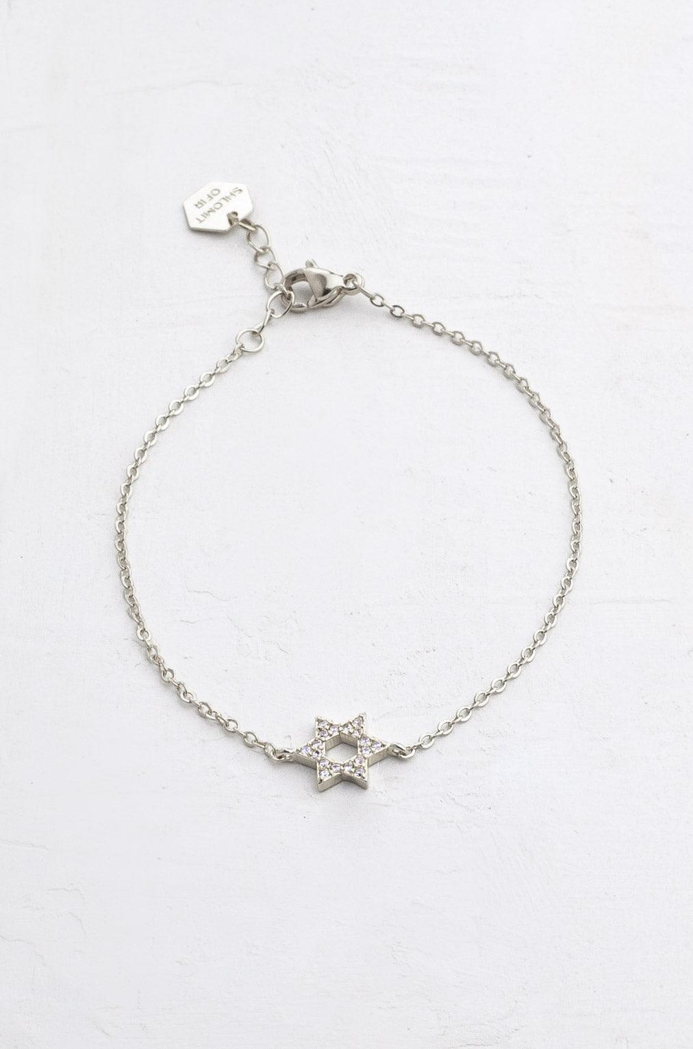 Crystal Set Star of David Bracelet