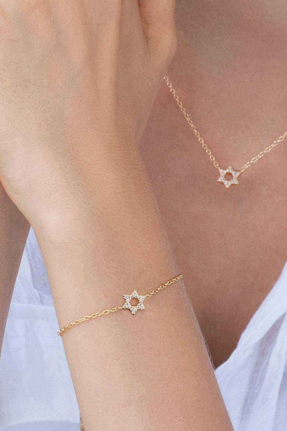 Crystal Set Star of David Bracelet