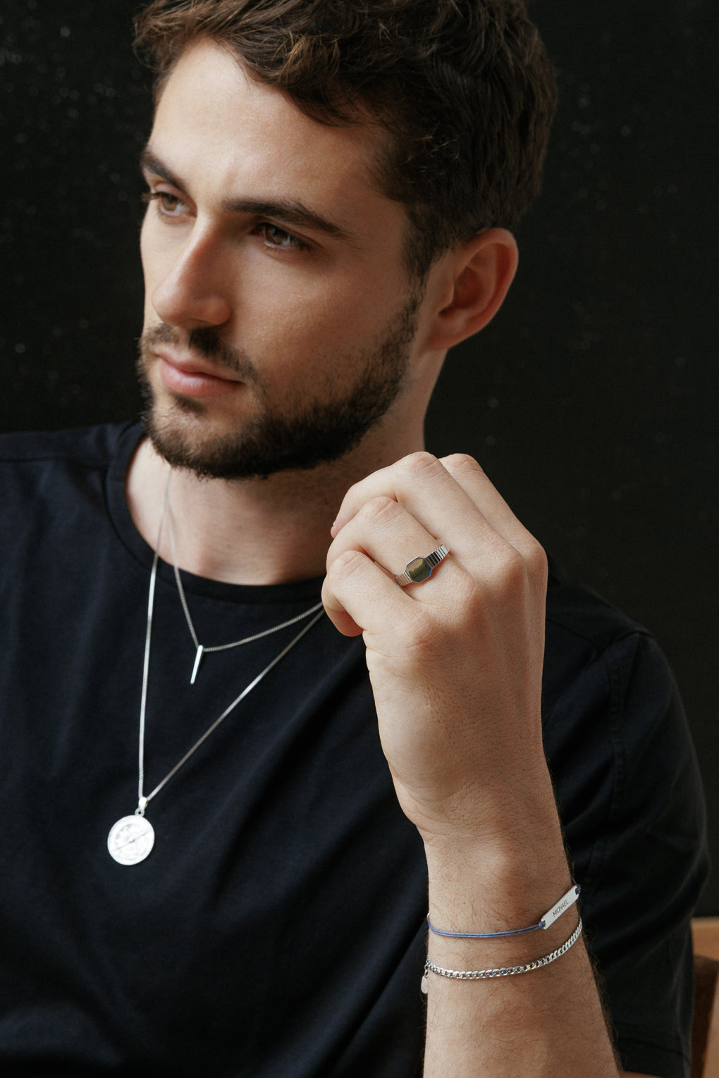 Custom Engraved Bar Bracelet for Men