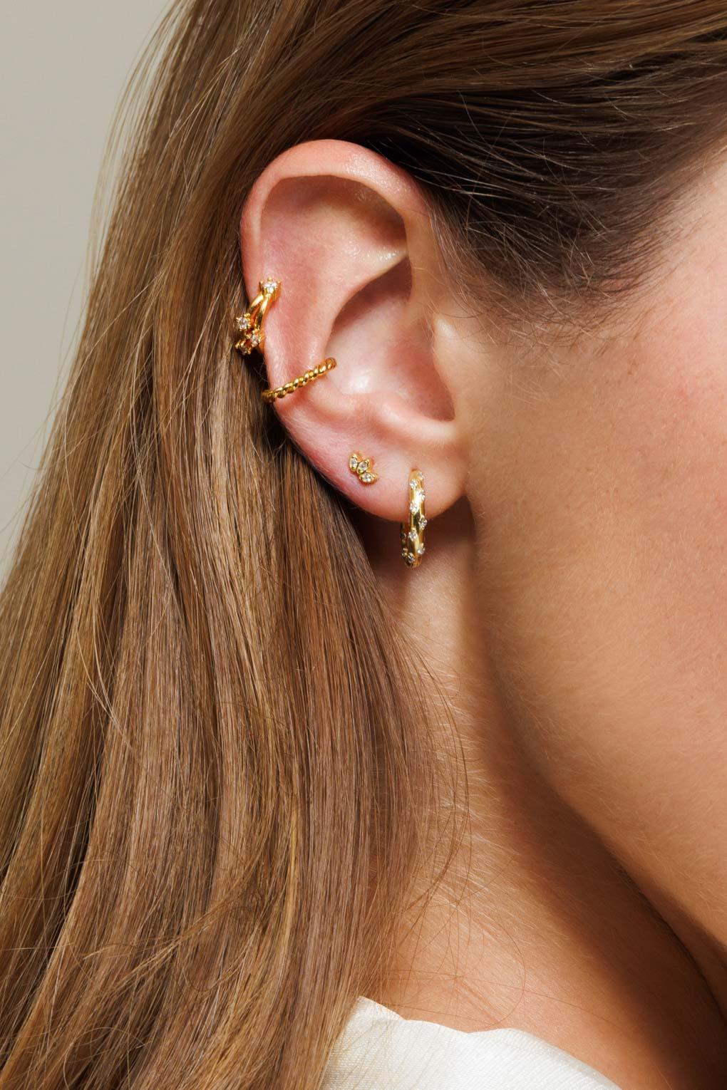 Midnight Hoop Earrings