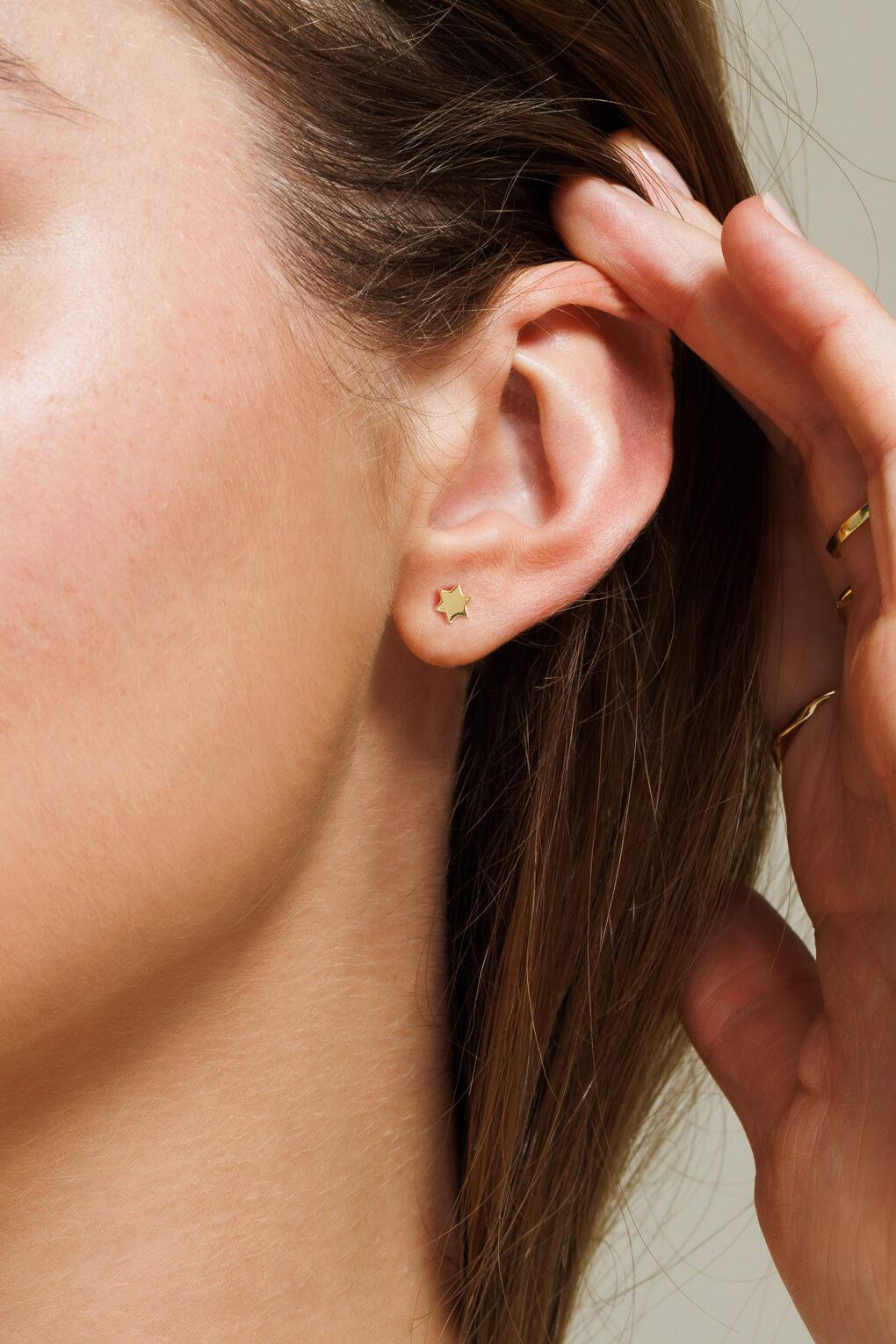 Tiny Star of David Earrings