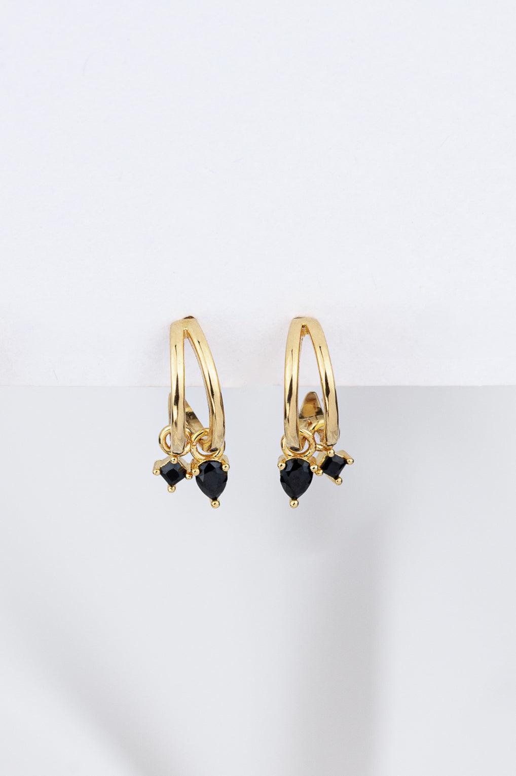 Gia Hoop Earrings Gold / 34 crystal