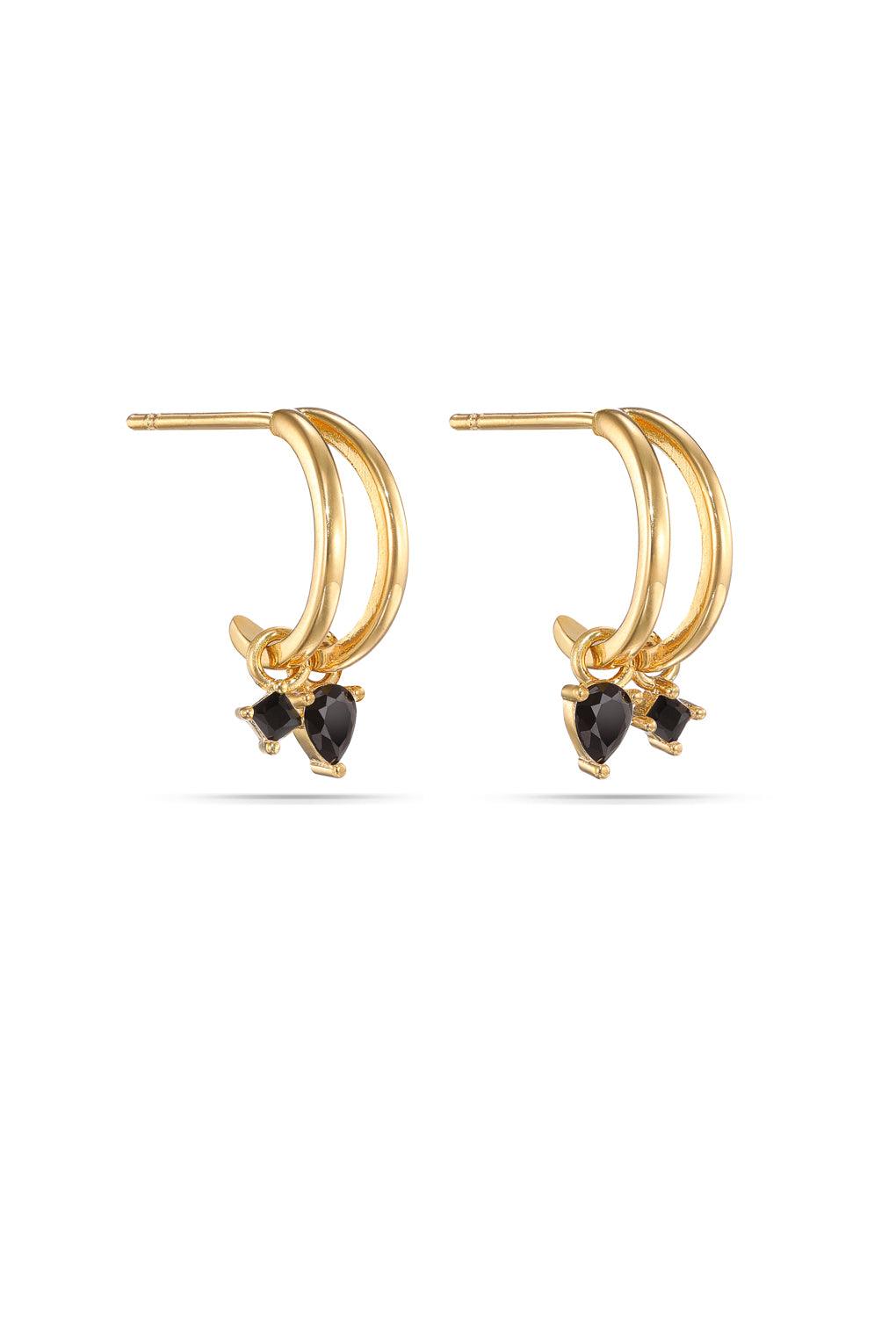 Gia Hoop Earrings Gold / 34 crystal