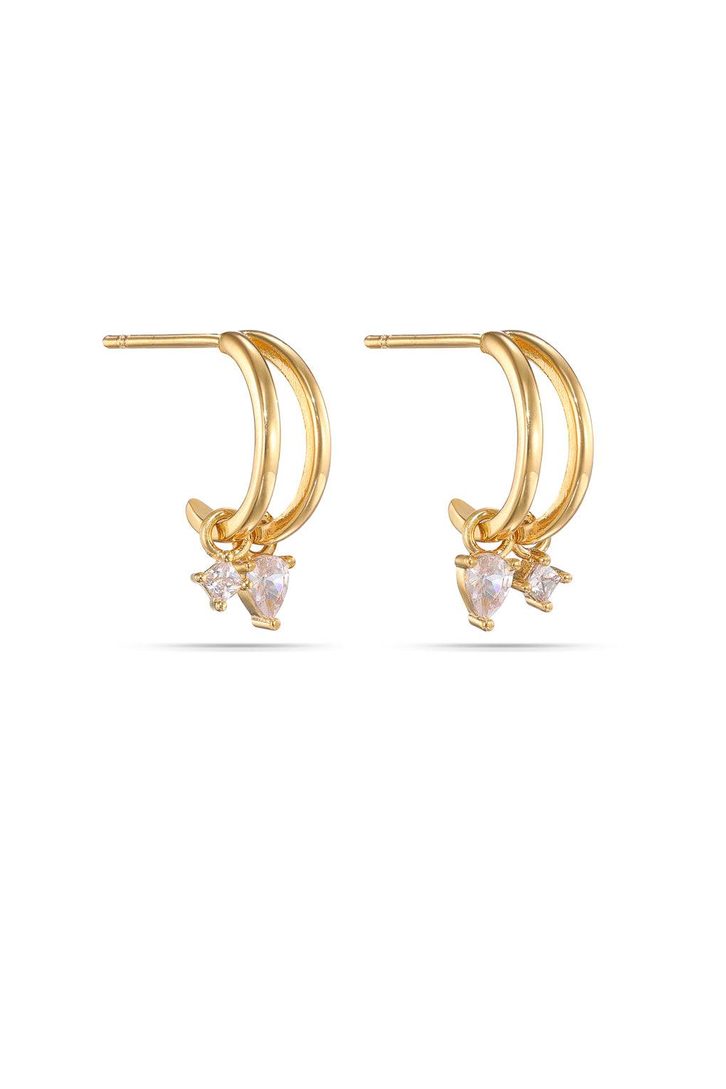 Gia Hoop Earrings Gold / 34 crystal