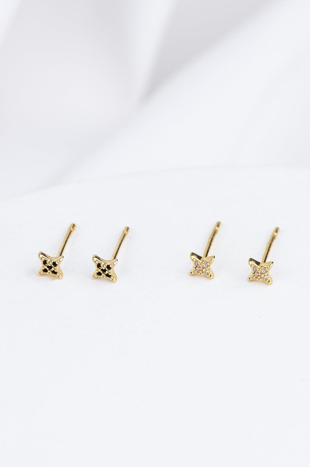 Harper Post Earrings Gold / 34 crystal