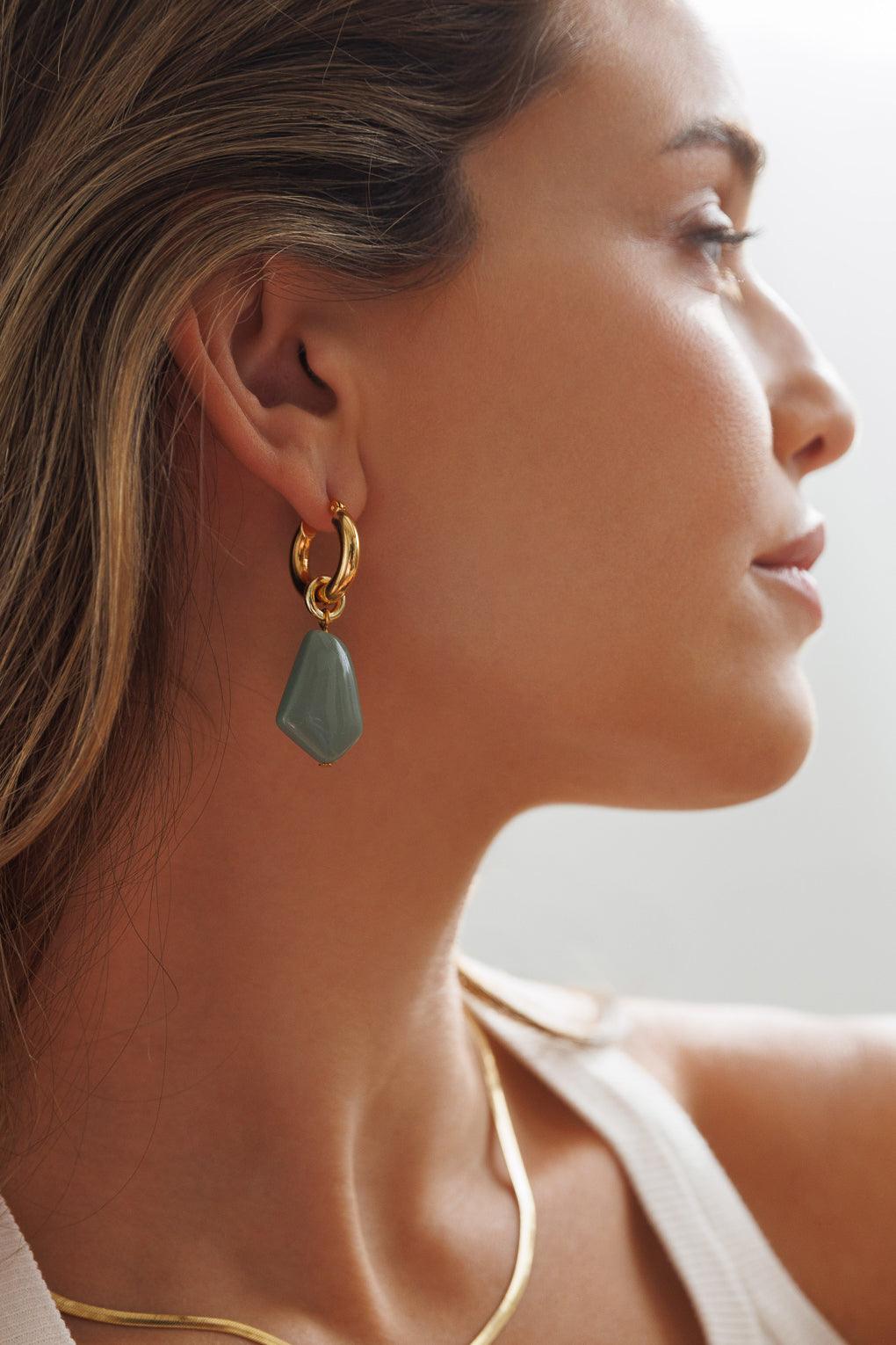 Vera earrings Gold / 16 mocca