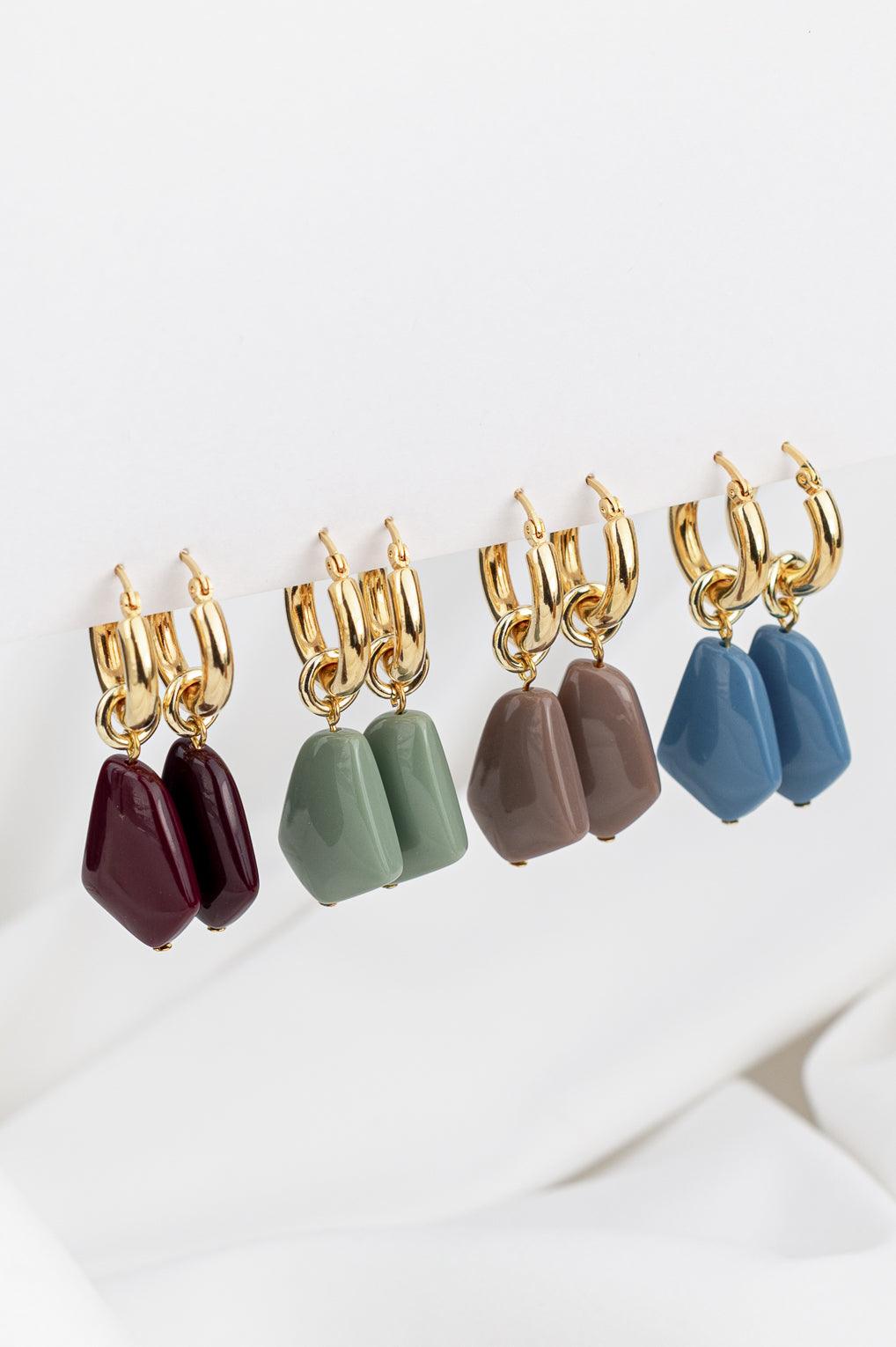 Vera earrings Gold / 16 mocca