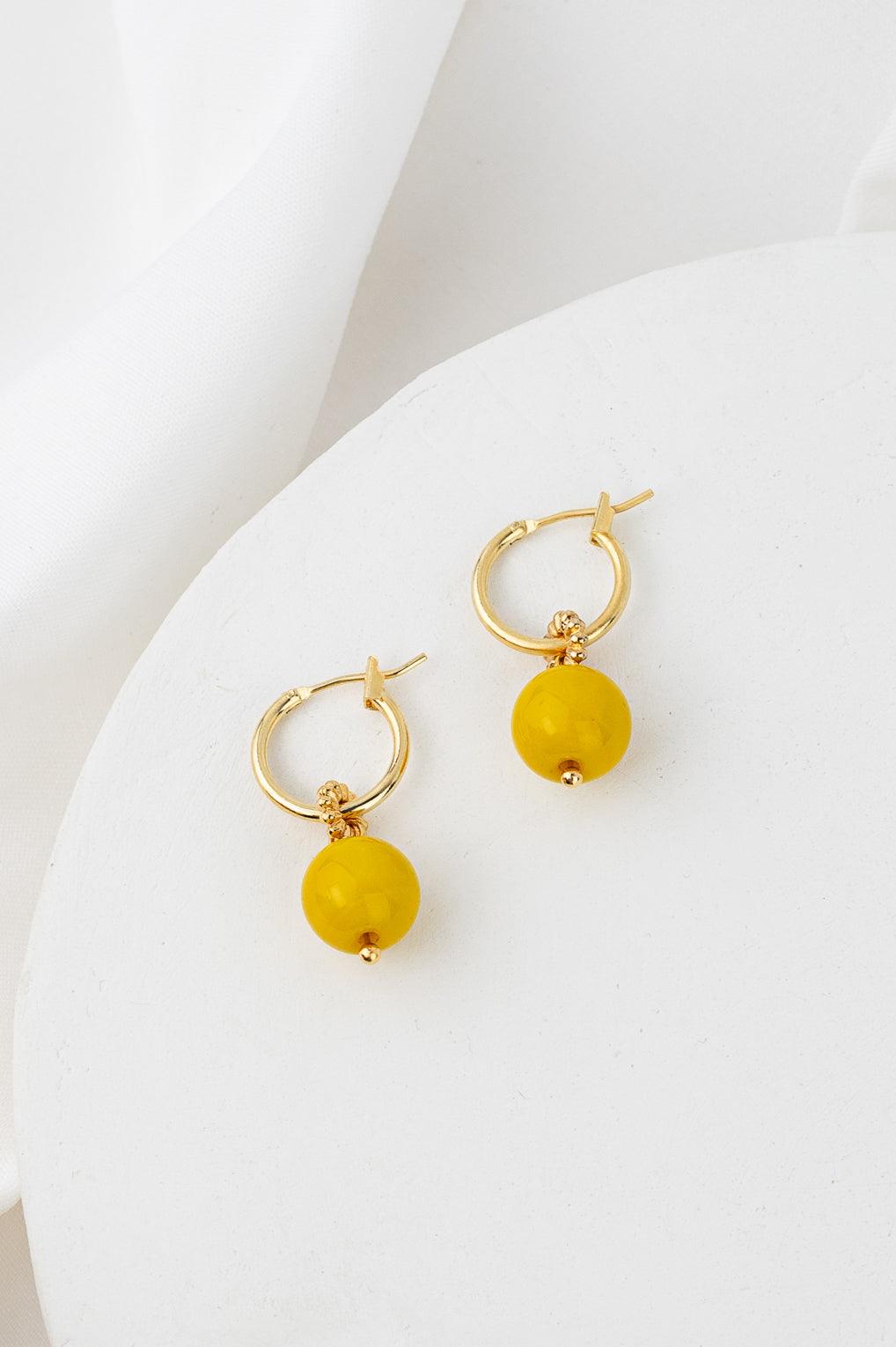 Lara Hoop Earrings Gold / 4 yellow