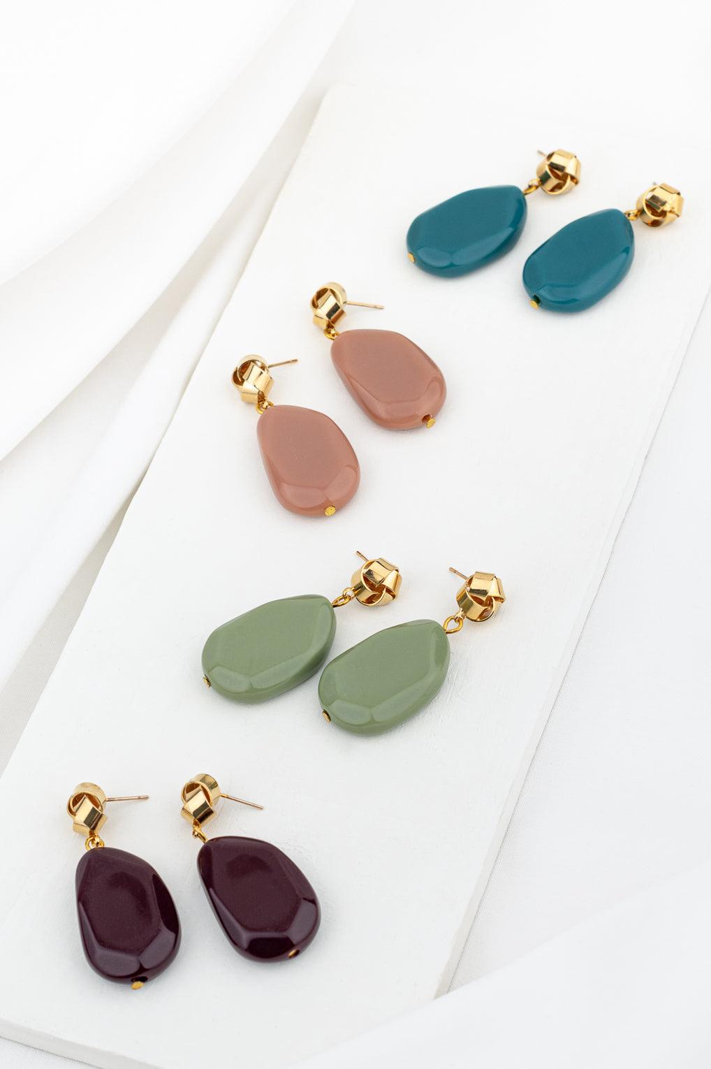 Talia Earrings Gold / 32 teal