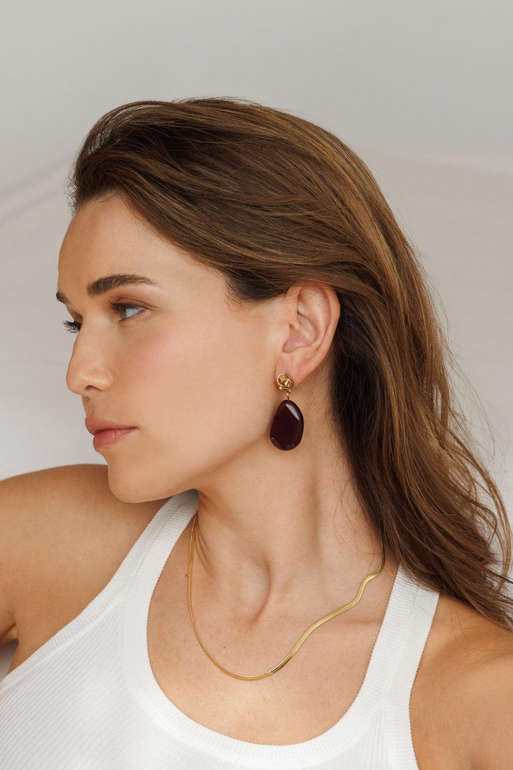 Talia Earrings Gold / 32 teal