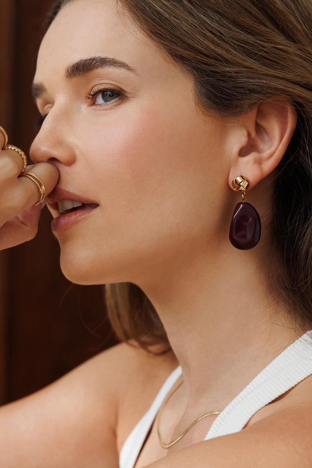 Talia Earrings Gold / 32 teal