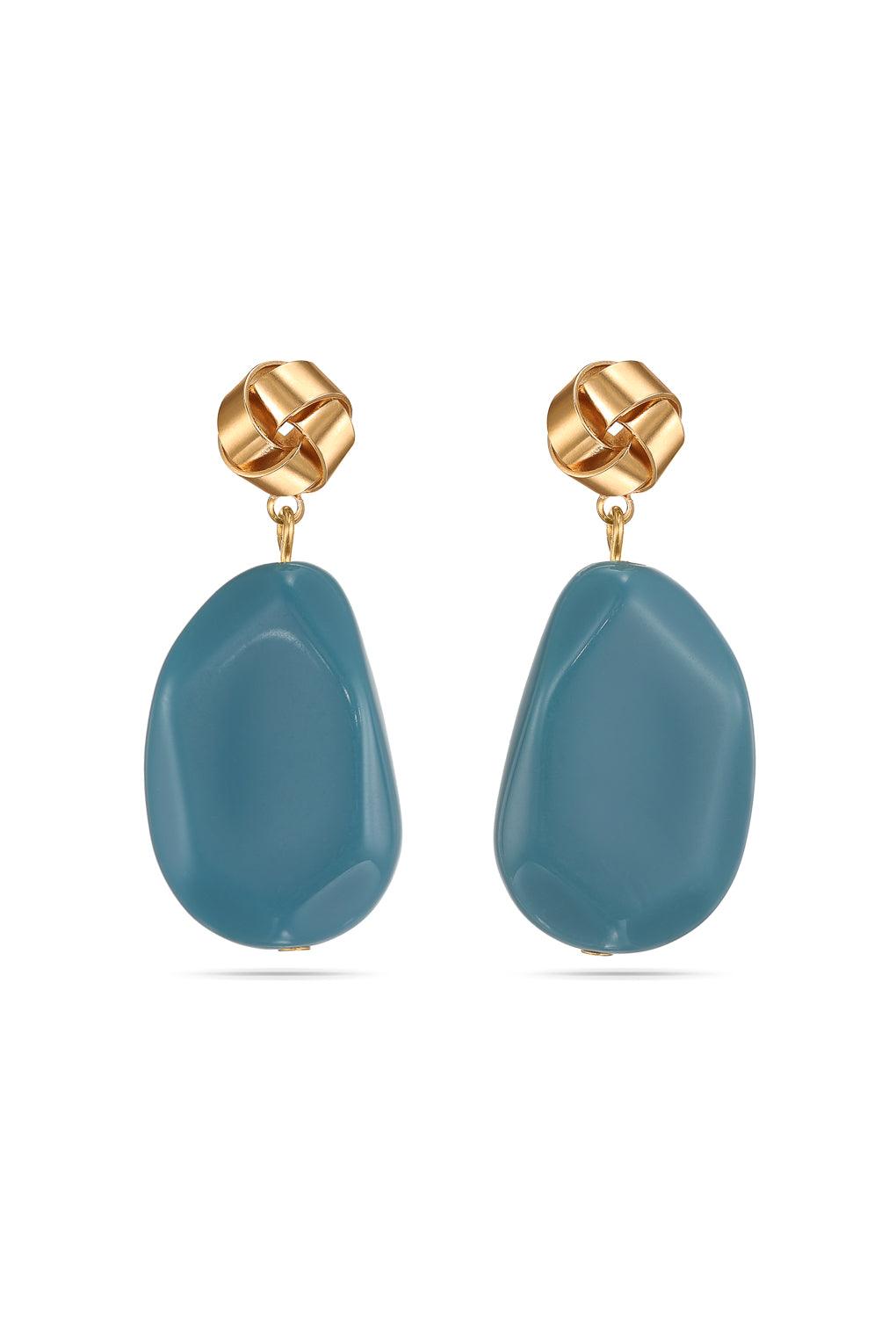 Talia Earrings Gold / 32 teal
