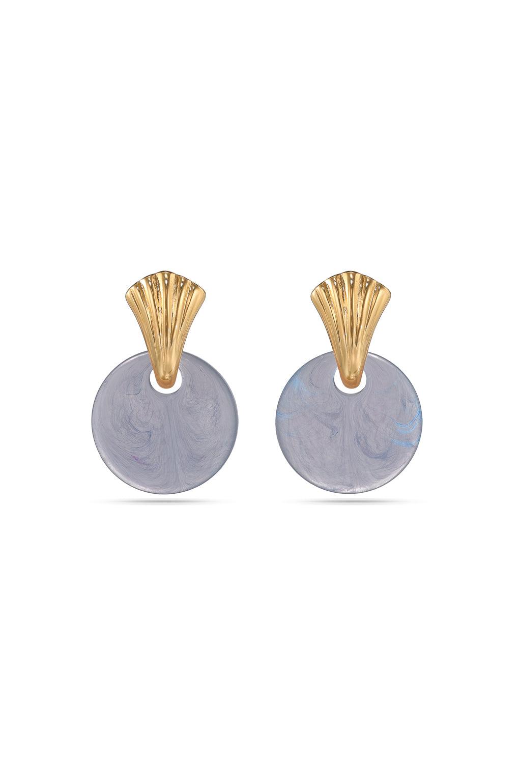 Sylvie Earrings Gold / 9 aqua