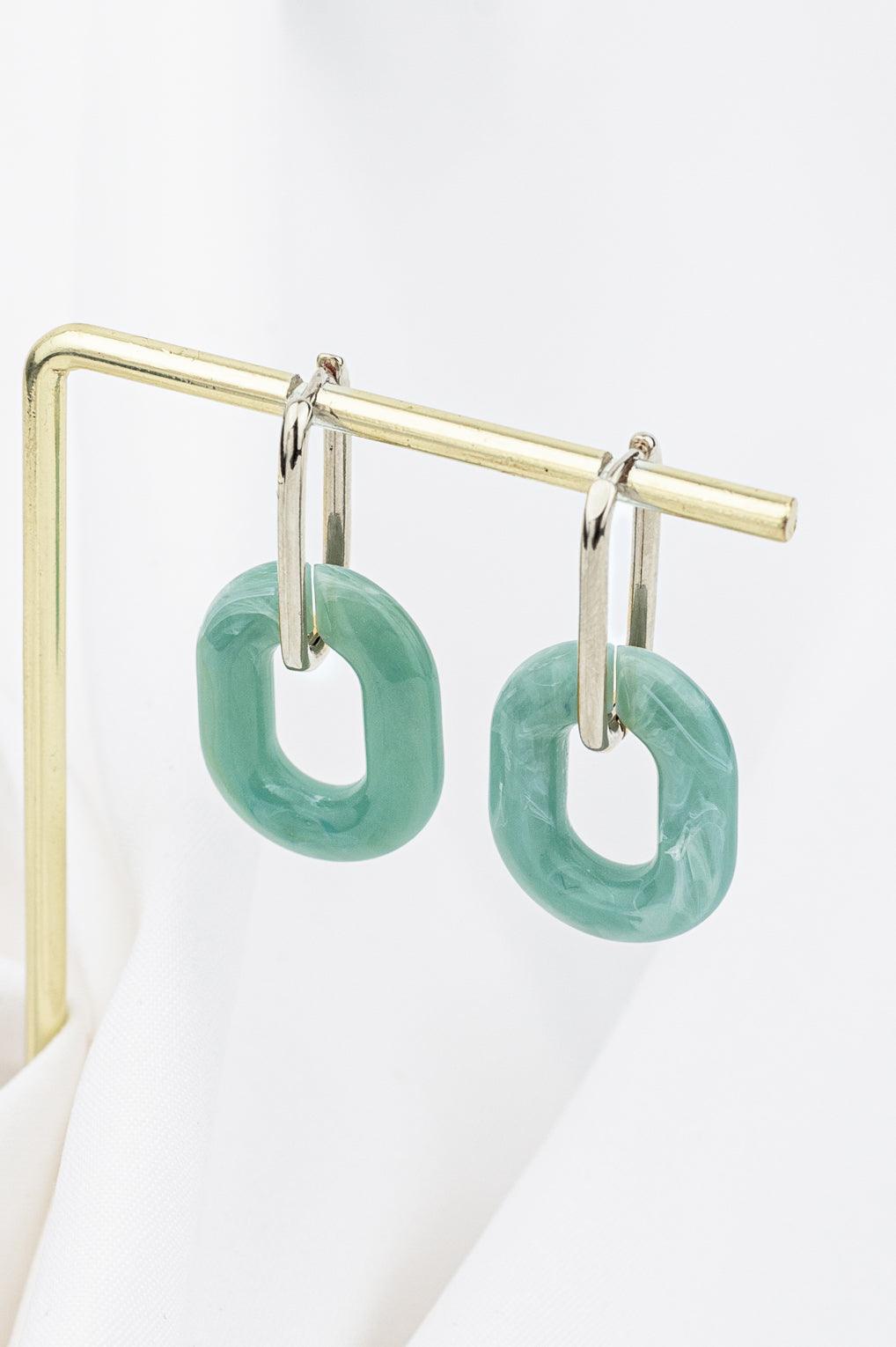 Una Earrings Gold / 7 light blue
