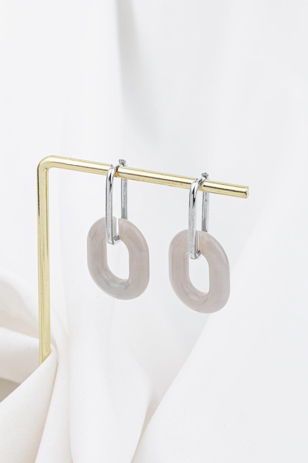 Una Earrings Gold / 7 light blue