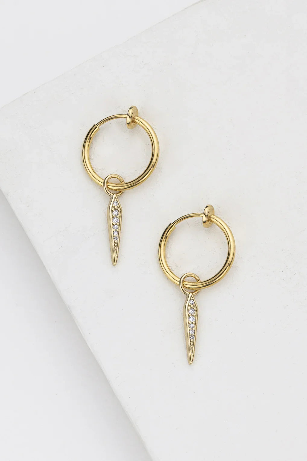 Lexy Clip-On Hoop Earrings Gold / 1 black