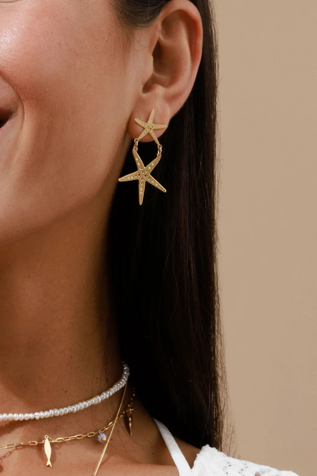 Large Starfish Post Earrings