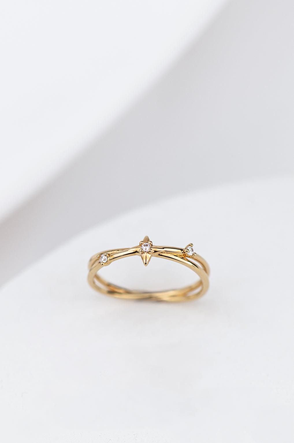 Harper Ring Gold / 34 crystal / US 5