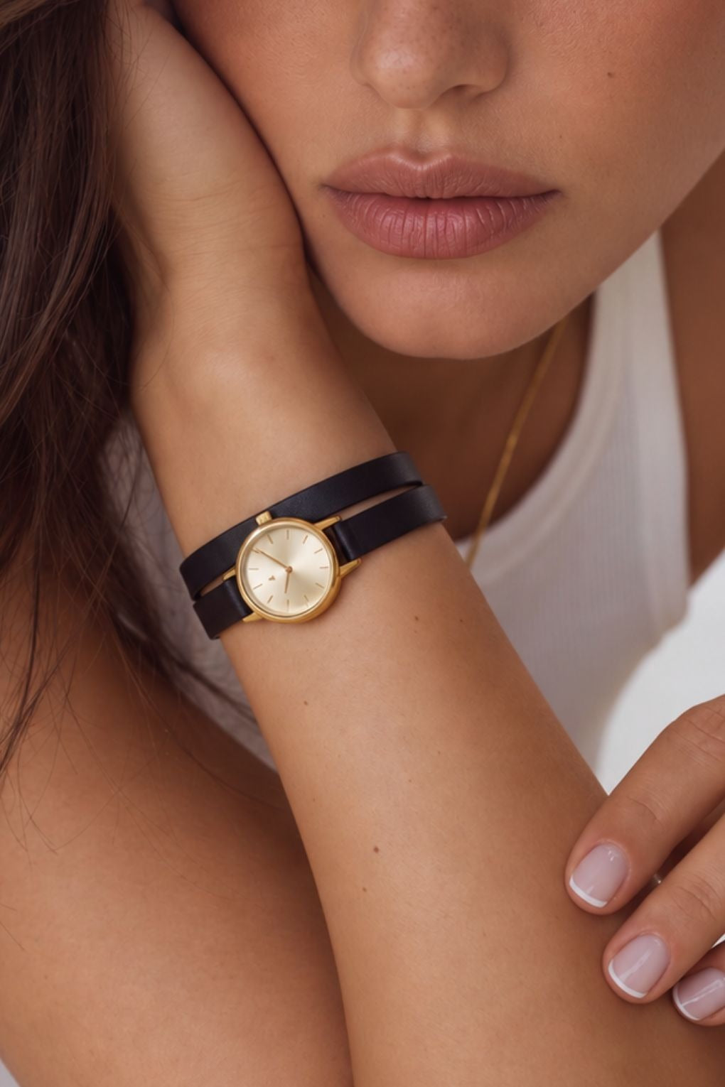 22 mm watch in gold