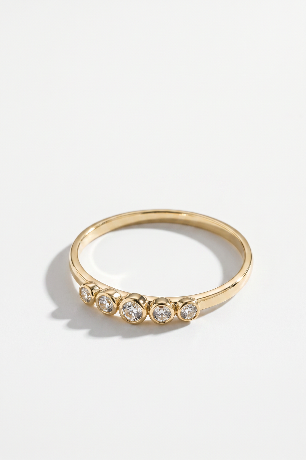 14K Gold 5 Diamonds Ring