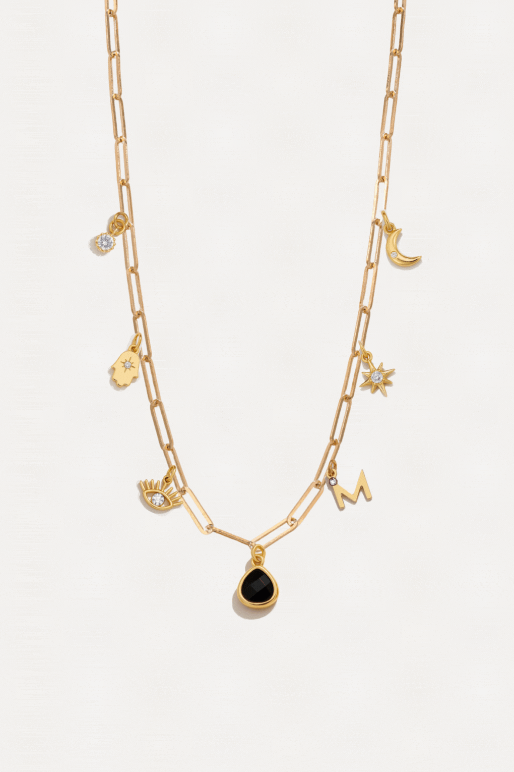 Charm Necklace - Medium Paperclip Chain