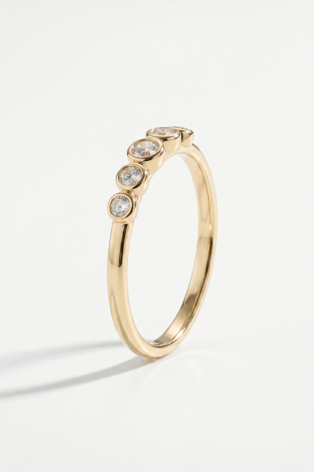 14K Gold 5 Diamonds Ring