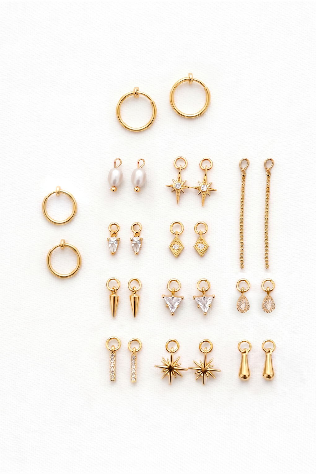 Clip-On Earrings with Replaceable Pendants