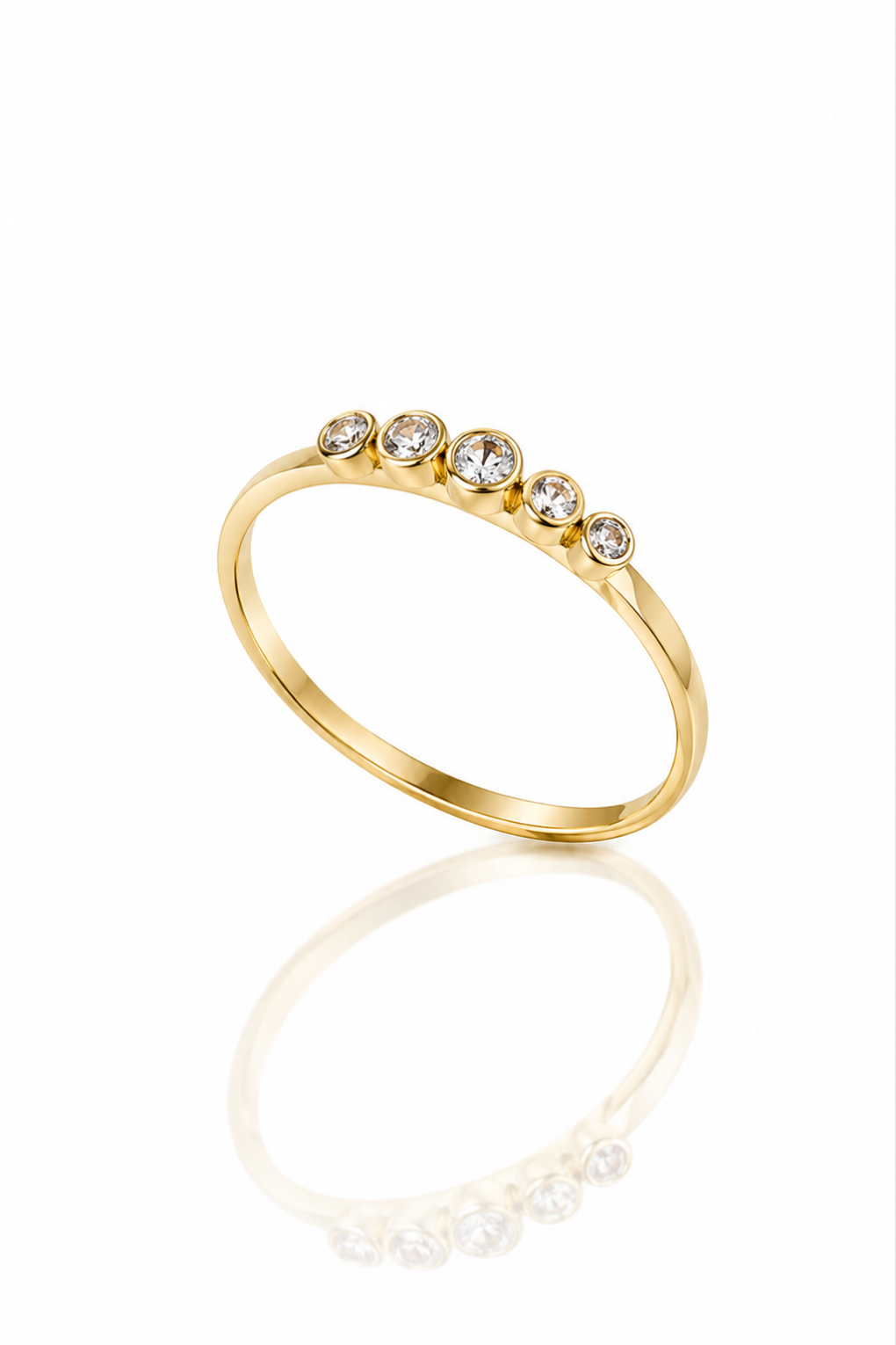 14K Gold 5 Diamonds Ring