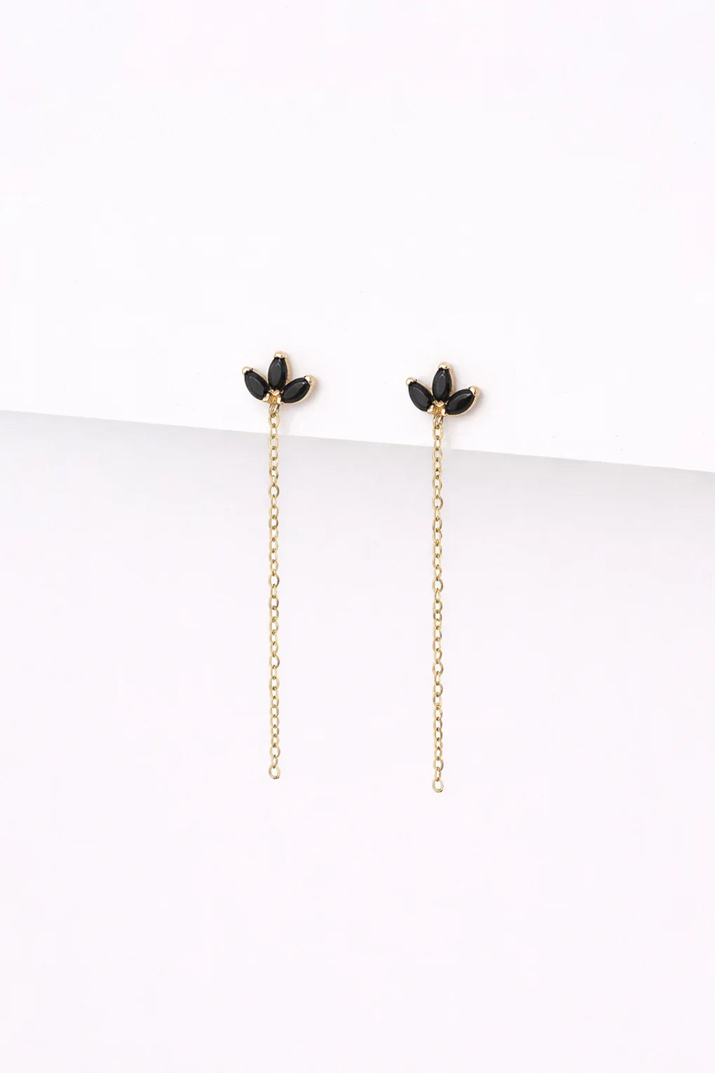 Lotus ear jackets in 14K gold