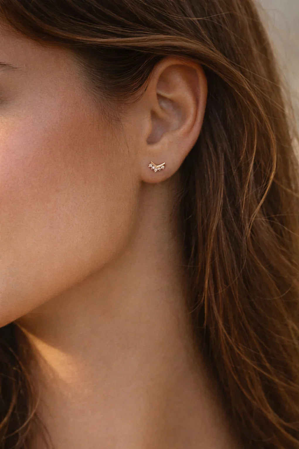Mori earrings in 14K gold