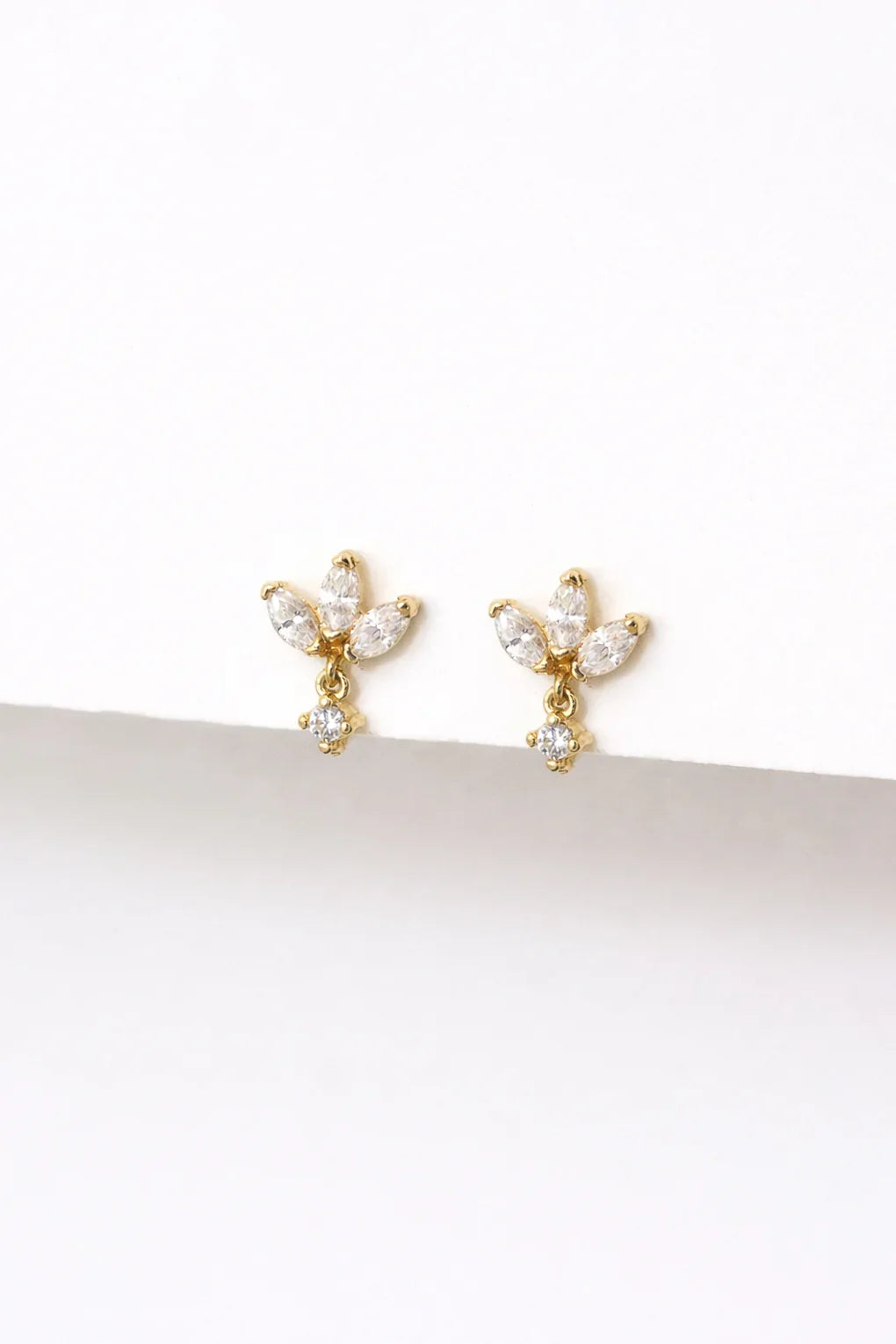 Zoe post earrings in 14K gold