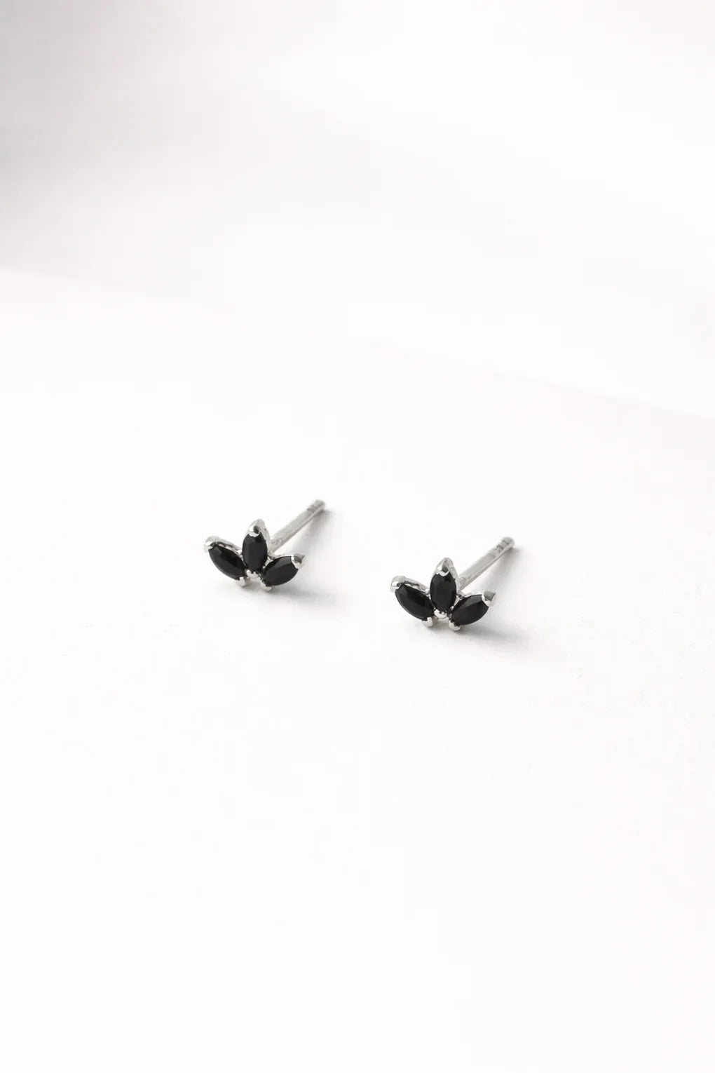 Lotus post earrings in 14K gold