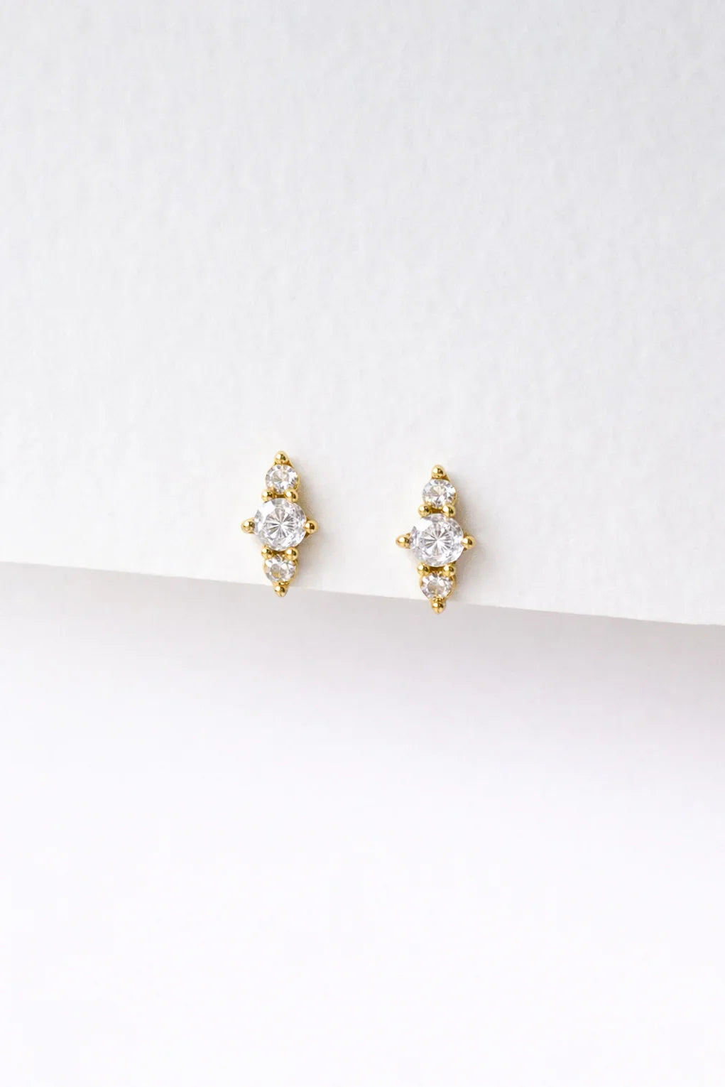 Zen post earrings in 14K gold